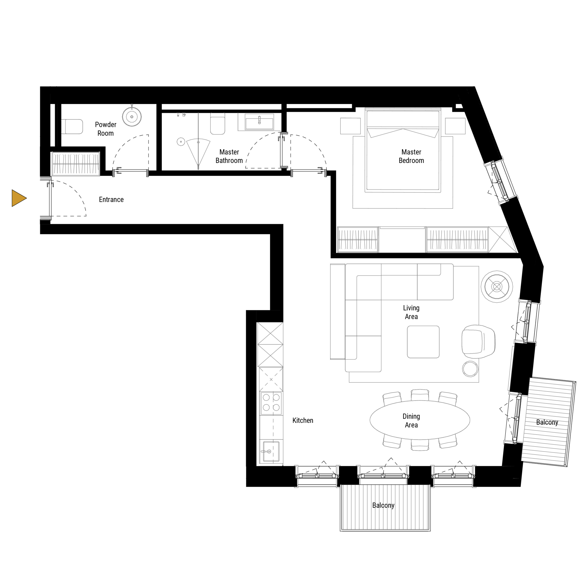 1-Bedroom Apartment